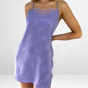 Victoria's Secret Purple Floral Chemise